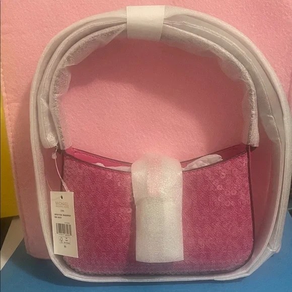 Michael Kors Lyra Pink Mini Crossbody Bag - Picture 3 of 5